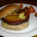 Pork & apple breakfast burger
