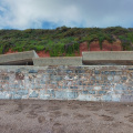 Sea wall from the beach