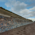 Sea wall view from the beach