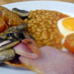 Full English breakfast at bed and breakfast in Devon Dawlish Warren